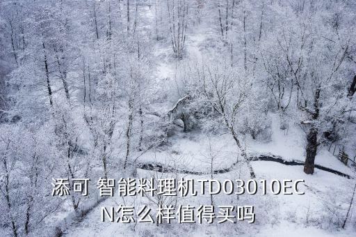 添可 智能料理機TD03010ECN怎么樣值得買嗎