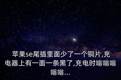  蘋果se尾插里面少了一個(gè)銅片,充電器上有一面一條黑了,充電時(shí)嗡嗡嗡嗡嗡...