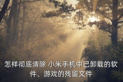 小米清理應(yīng)用緩存數(shù)據(jù),小米手機(jī)緩存數(shù)據(jù)清理不干凈是什么情況