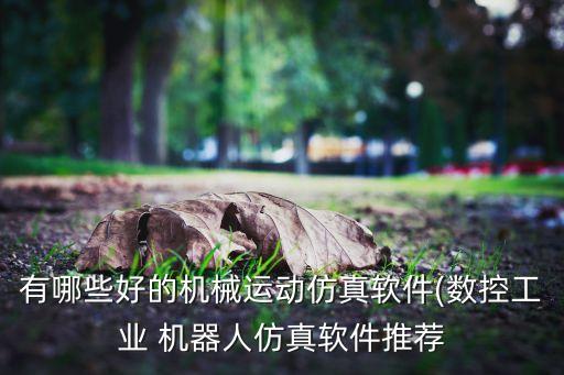 有哪些好的機(jī)械運(yùn)動(dòng)仿真軟件(數(shù)控工業(yè) 機(jī)器人仿真軟件推薦