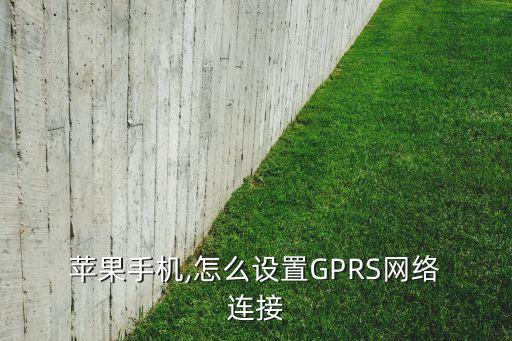  蘋果手機,怎么設(shè)置GPRS網(wǎng)絡(luò) 連接