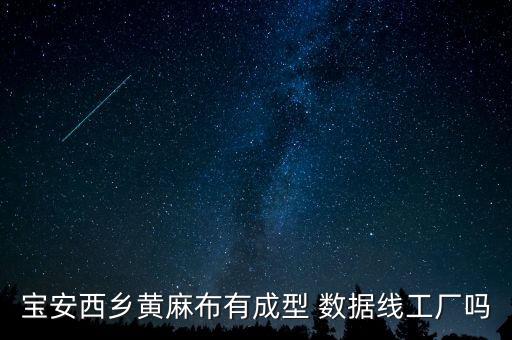 寶安西鄉(xiāng)黃麻布有成型 數(shù)據(jù)線工廠嗎