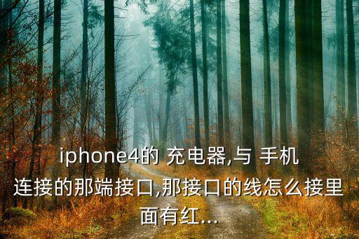 iphone4的 充電器,與 手機(jī)連接的那端接口,那接口的線怎么接里面有紅...