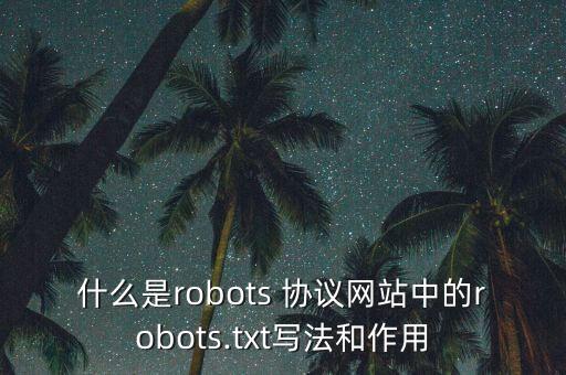 什么是robots 協(xié)議網(wǎng)站中的robots.txt寫(xiě)法和作用