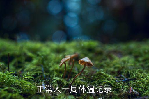 正常人一周體溫記錄