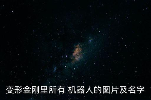 變形金剛里所有 機(jī)器人的圖片及名字