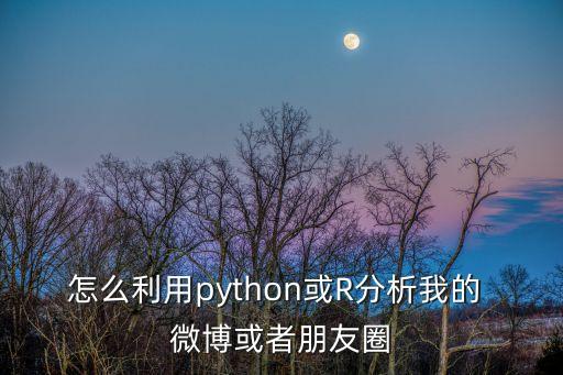 怎么利用python或R分析我的 微博或者朋友圈