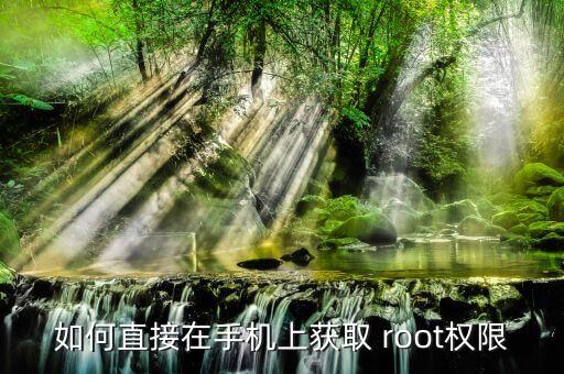 如何直接在手機(jī)上獲取 root權(quán)限