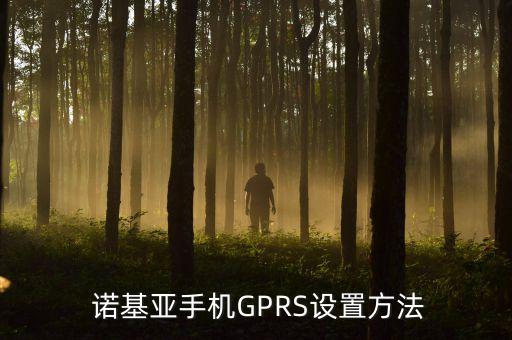  諾基亞手機GPRS設置方法