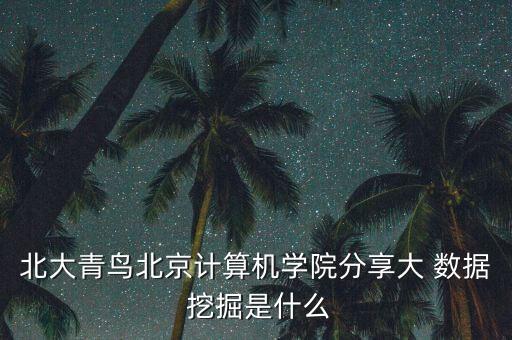北大青鳥北京計算機學(xué)院分享大 數(shù)據(jù) 挖掘是什么
