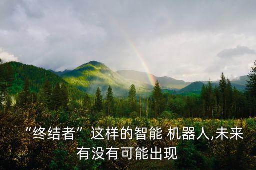 “終結(jié)者”這樣的智能 機器人,未來有沒有可能出現(xiàn)