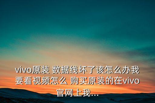 vivo原裝 數(shù)據(jù)線壞了該怎么辦我要看視頻怎么 購買原裝的在vivo官網(wǎng)上我...