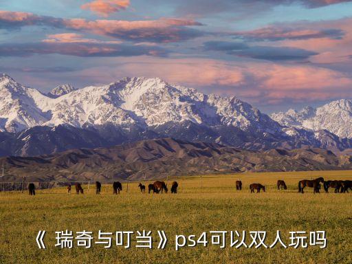 《 瑞奇與叮當(dāng)》ps4可以雙人玩嗎