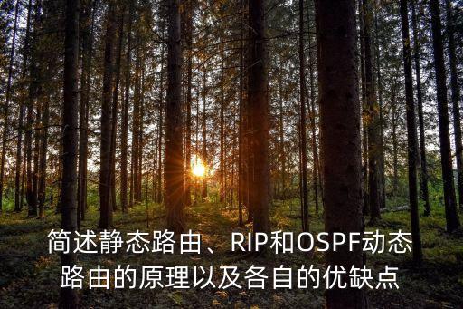 簡述靜態(tài)路由、RIP和OSPF動態(tài)路由的原理以及各自的優(yōu)缺點