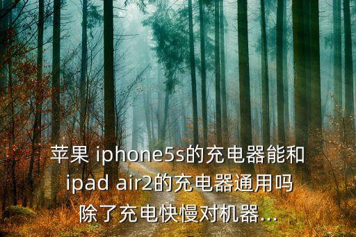 蘋果 iphone5s的充電器能和 ipad air2的充電器通用嗎除了充電快慢對機(jī)器...