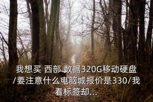 我想買 西部 數(shù)據(jù)320G移動硬盤/要注意什么電腦城報(bào)價是330/我看標(biāo)簽卻...