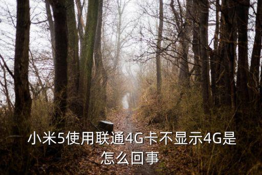  小米5使用聯(lián)通4G卡不顯示4G是怎么回事