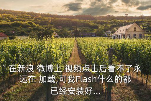 在新浪 微博上 視頻點(diǎn)擊后看不了永遠(yuǎn)在 加載,可我Flash什么的都已經(jīng)安裝好...