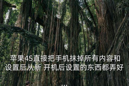  蘋果4S直接把手機(jī)抹掉所有內(nèi)容和設(shè)置后從新 開機(jī)后設(shè)置的東西都弄好...