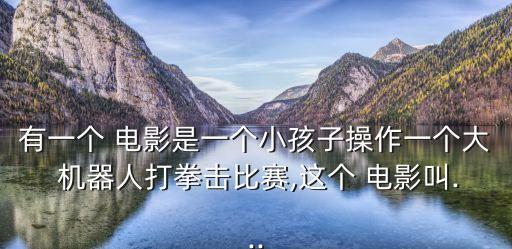 控制機(jī)器人打架的電影,小孩操作機(jī)器人打架的電影