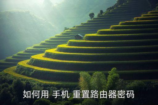 如何用 手機 重置路由器密碼