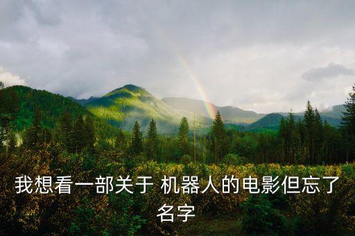 我想看一部關(guān)于 機(jī)器人的電影但忘了名字