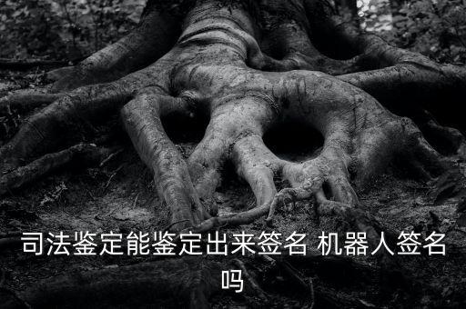 司法鑒定能鑒定出來簽名 機(jī)器人簽名嗎