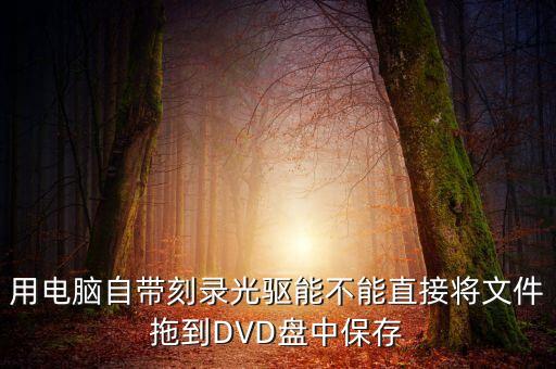 用電腦自帶刻錄光驅(qū)能不能直接將文件拖到DVD盤(pán)中保存