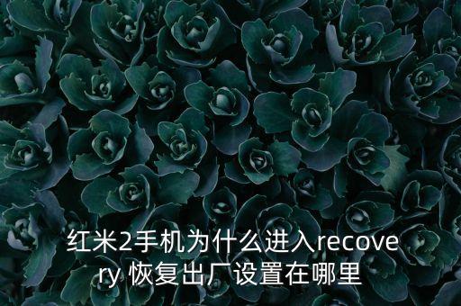  紅米2手機(jī)為什么進(jìn)入recovery 恢復(fù)出廠設(shè)置在哪里