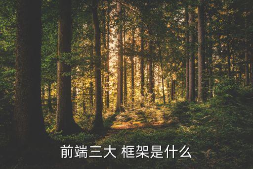 前端三大 框架是什么
