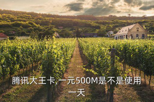 騰訊大王卡,一元500M是不是使用一天
