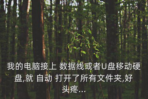 我的電腦接上 數(shù)據(jù)線或者U盤移動硬盤,就 自動 打開了所有文件夾,好頭疼...