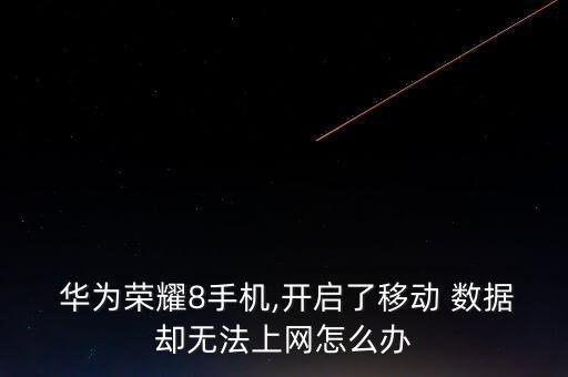  華為榮耀8手機(jī),開啟了移動 數(shù)據(jù)卻無法上網(wǎng)怎么辦