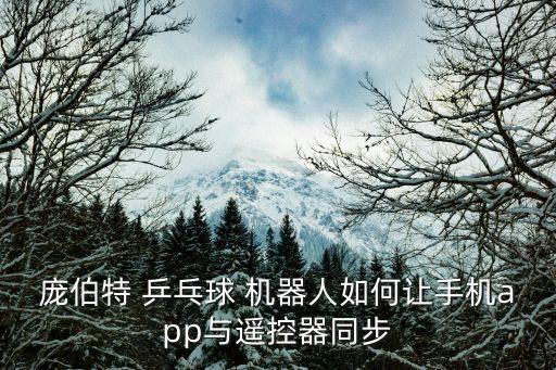 龐伯特 乒乓球 機器人如何讓手機app與遙控器同步