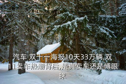 汽車 雙十一海報(bào)10天33萬(wàn)輛,雙11賣車熱潮背后,是真賣車還是博眼球