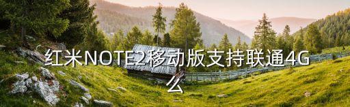  紅米NOTE2移動(dòng)版支持聯(lián)通4G么