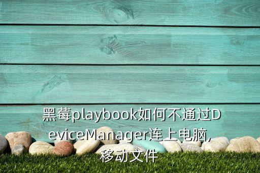  黑莓playbook如何不通過DeviceManager連上電腦,移動文件