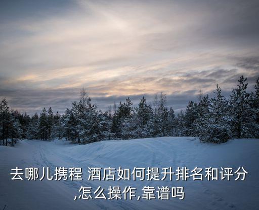 去哪兒攜程 酒店如何提升排名和評(píng)分,怎么操作,靠譜嗎