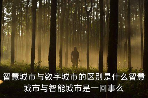 智慧城市與數字城市的區(qū)別是什么智慧城市與智能城市是一回事么