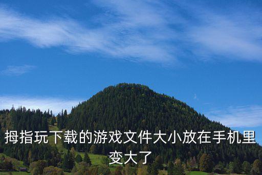 拇指玩下載的游戲文件大小放在手機里變大了