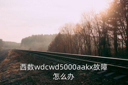 西數(shù)wdcwd5000aakx故障怎么辦
