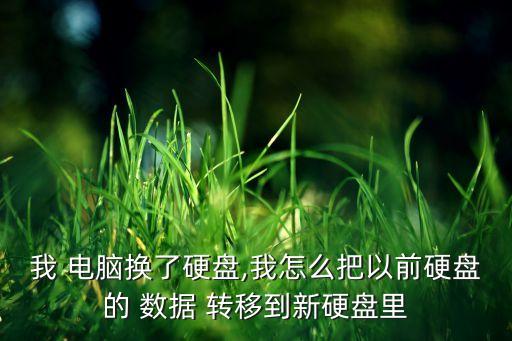 我 電腦換了硬盤,我怎么把以前硬盤的 數(shù)據(jù) 轉(zhuǎn)移到新硬盤里