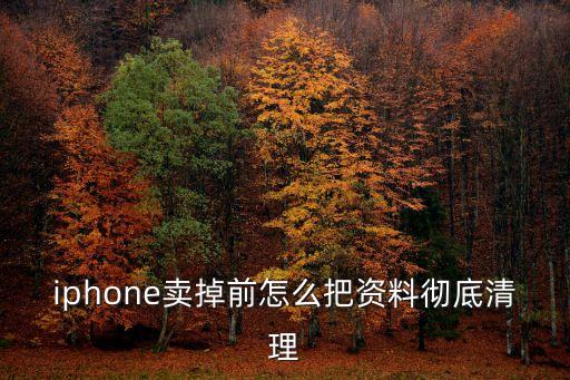 iphone賣掉前怎么把資料徹底清理