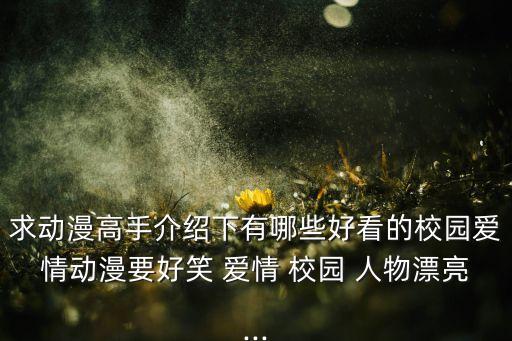 求動(dòng)漫高手介紹下有哪些好看的校園愛(ài)情動(dòng)漫要好笑 愛(ài)情 校園 人物漂亮...