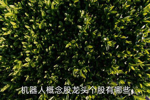  機器人概念股龍頭個股有哪些