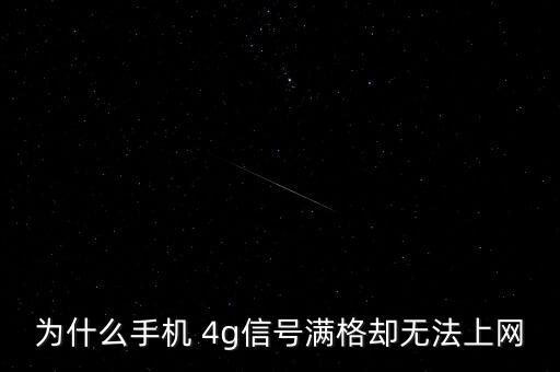 為什么手機(jī) 4g信號滿格卻無法上網(wǎng)