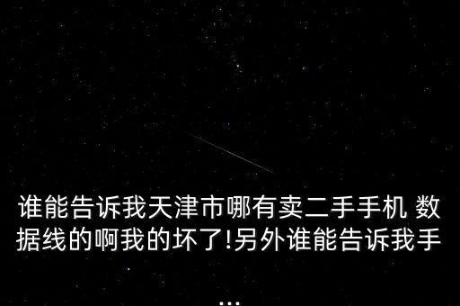 誰(shuí)能告訴我天津市哪有賣二手手機(jī) 數(shù)據(jù)線的啊我的壞了!另外誰(shuí)能告訴我手...