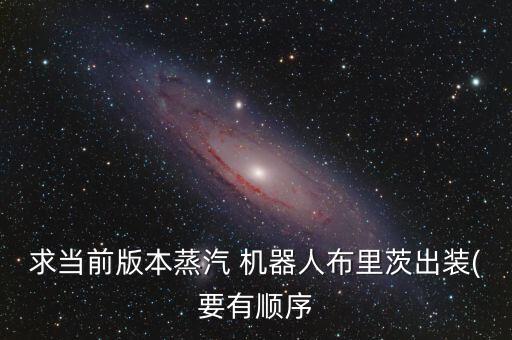 求當前版本蒸汽 機器人布里茨出裝(要有順序