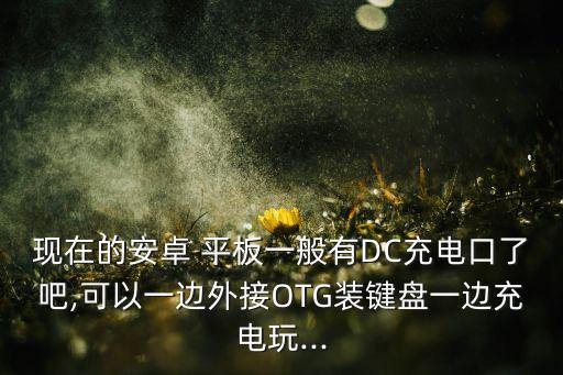 現(xiàn)在的安卓 平板一般有DC充電口了吧,可以一邊外接OTG裝鍵盤(pán)一邊充電玩...
