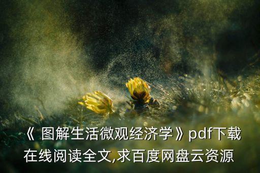 《 圖解生活微觀經(jīng)濟(jì)學(xué)》pdf下載在線閱讀全文,求百度網(wǎng)盤云資源